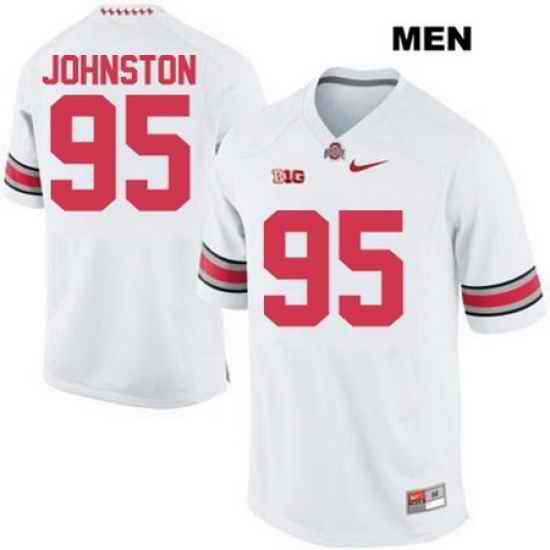Cameron Johnston Ohio State Buckeyes OSU Authentic Stitched Nike Mens  95 White College Football Jersey Jersey